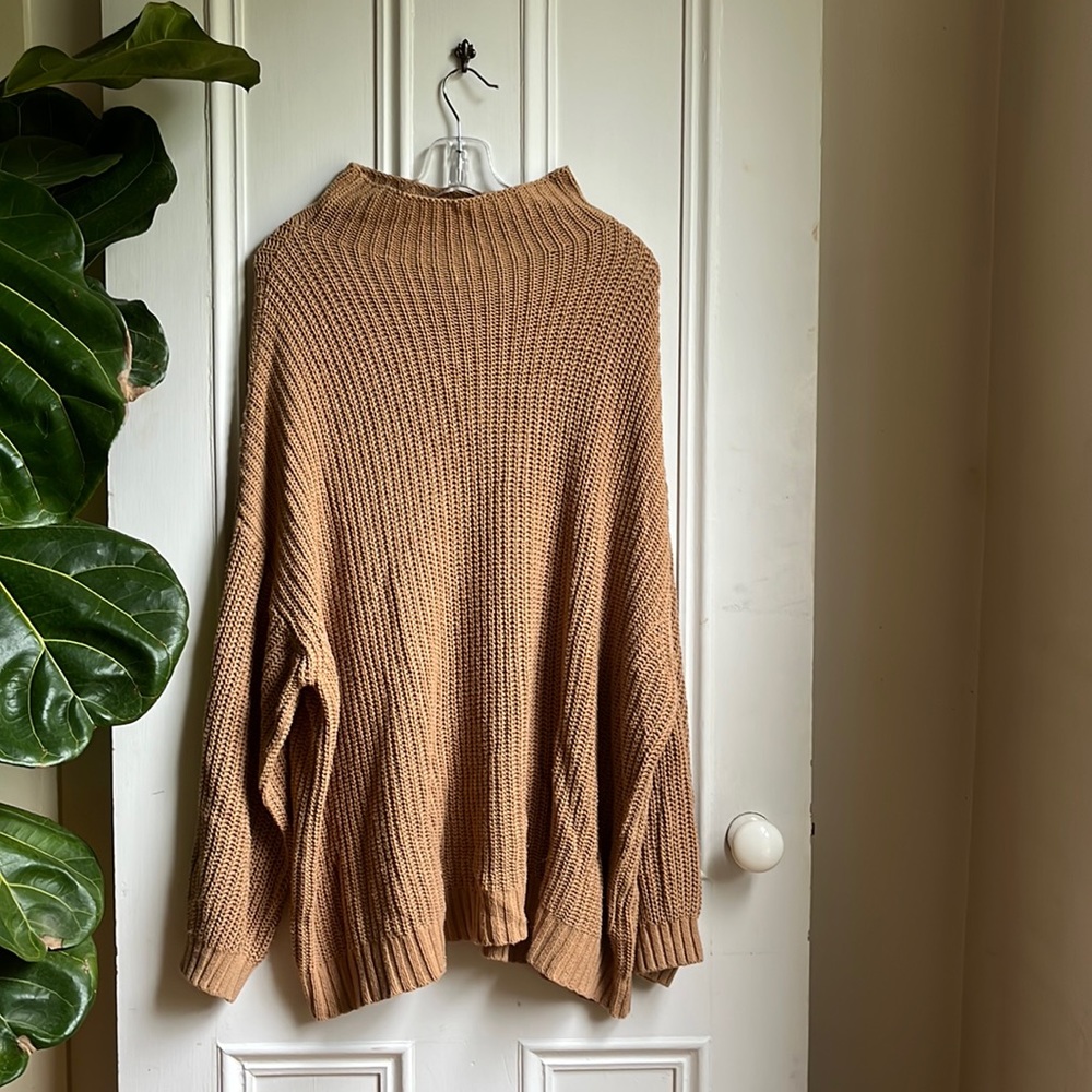American Eagle Nude Slouchy Knit Sweater